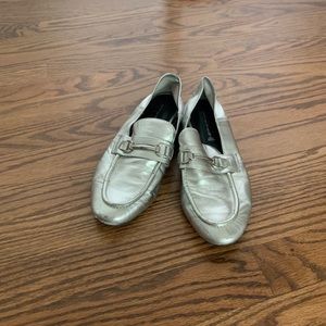 Steve Madden Silver Loafers